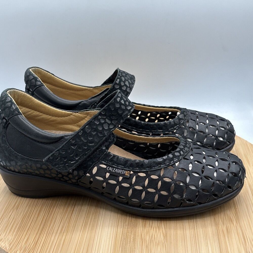 Calzamedi Woven Leather Mary Jane EU 38 US 7.5 -8 Comfort Orthotic Spain Shoe - Picture 8 of 13